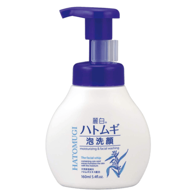 Foaming face wash Hatomugi Facial Whip moisturizes and whitens the skin