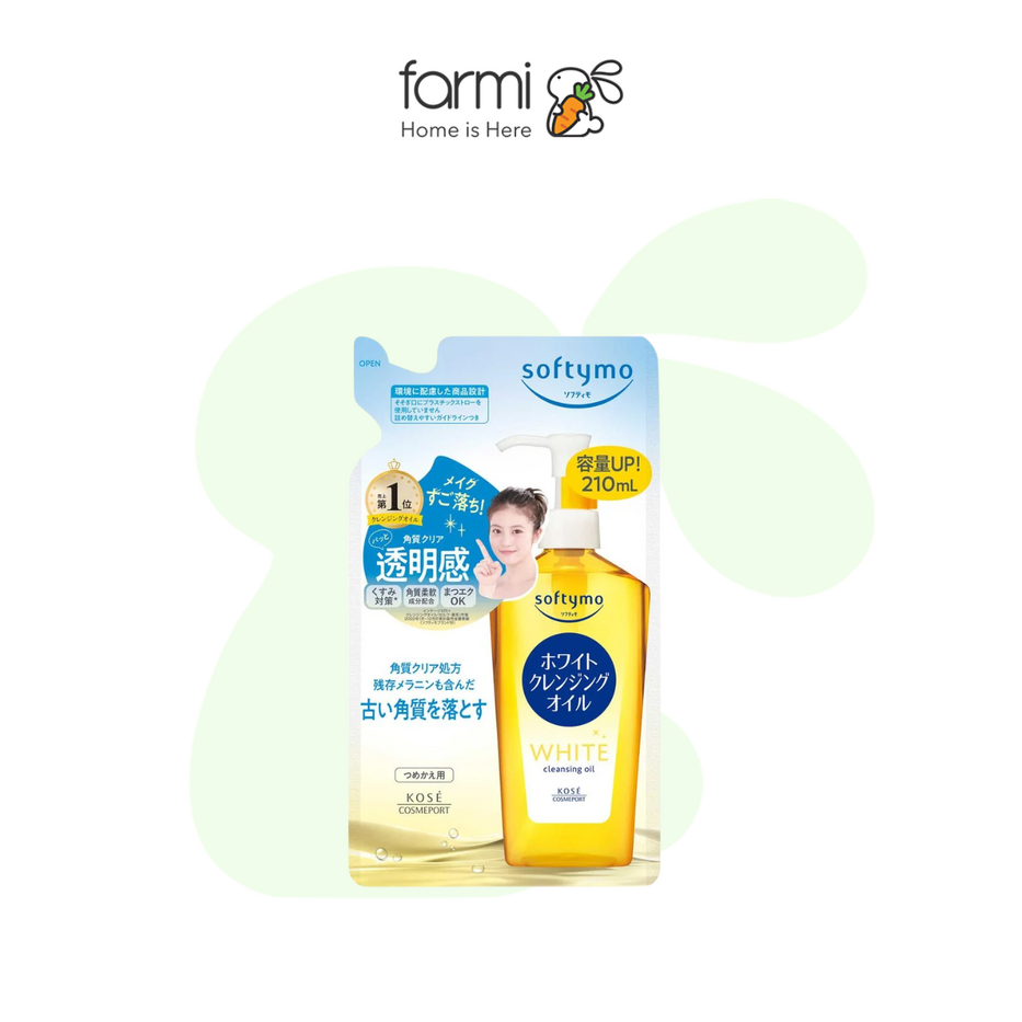 Dầu Tẩy Trang Dưỡng Trắng Da Softymo Túi Refill Kose Softymo 210ml 1