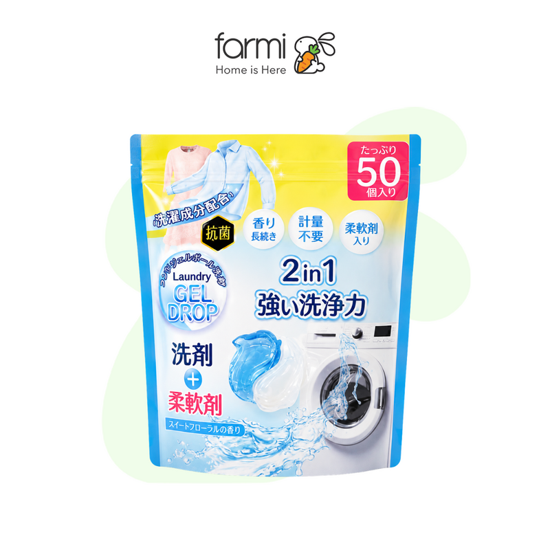 Viên Giặt Xanh Trắng (Dạng Lỏng) Hiro 50 viên