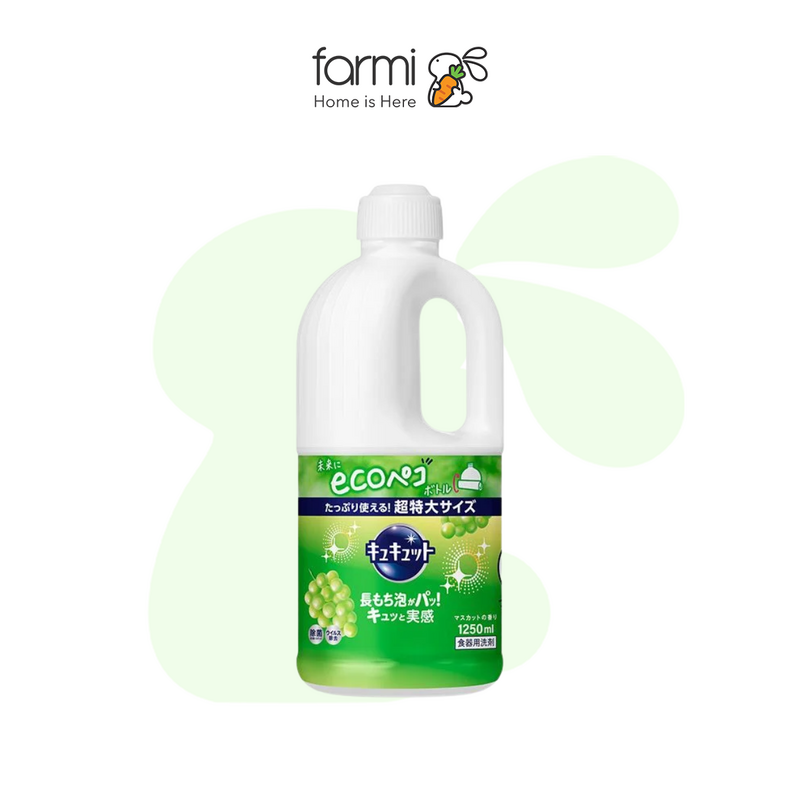 Nước Rửa Bát Diệt Khuẩn Hương Nho Kao 1.25L