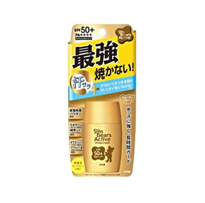 オミ サンベアーズ ウォータープルーフ・長時間持続 日焼け止め SPF50 PA++++ 30g（ブラウン）