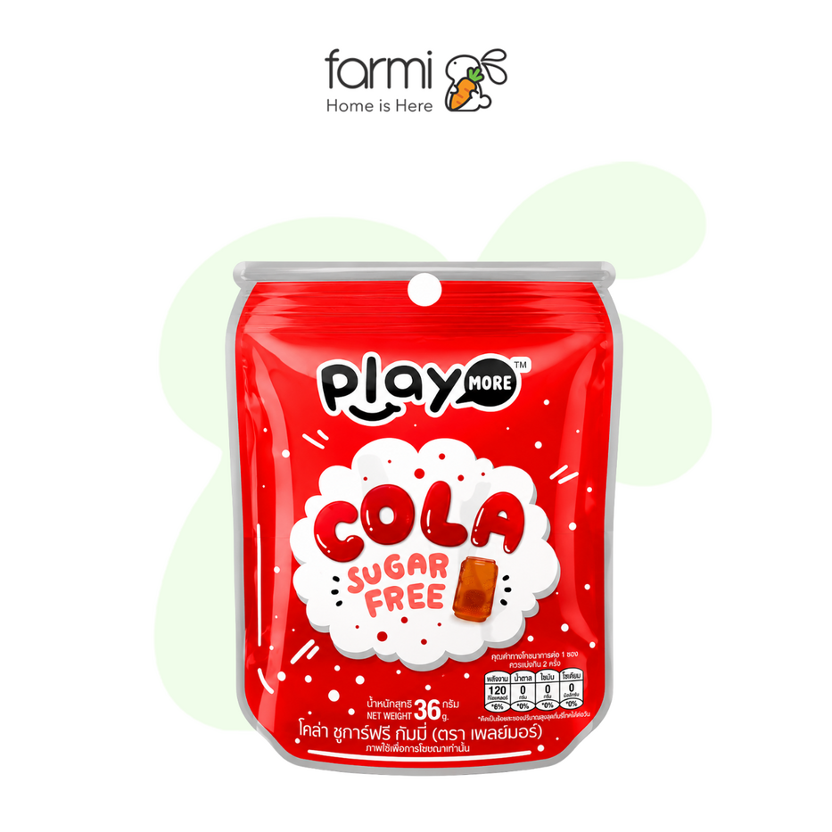 Playmore Sugar-Free Cola Flavored Gummy Candies 36g 1