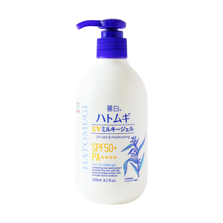 Sữa dưỡng thể chống nắng, dưỡng ẩm và làm sáng da Hatomugi UV Milky Gel SPF50+ PA++++