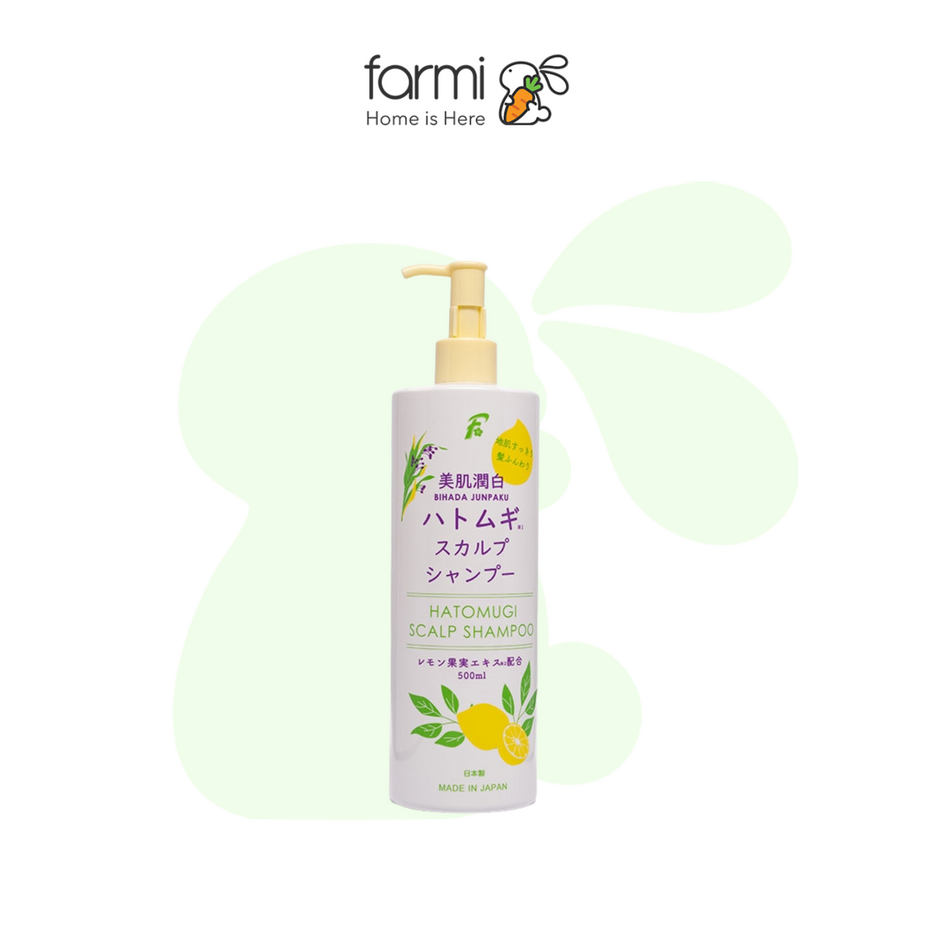 Bihada Junpaku Hatomugi Scalp Shampoo Fresh Lemon 500ml 1