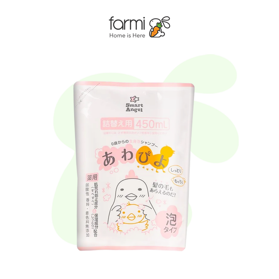 Smart Angel Baby Foaming Hair and Body Wash (Floral Scent) 450ml x 2 packs