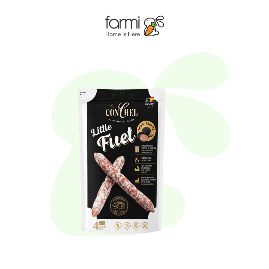 El Conchel Premium Spanish Mini Fuet Dry Pork Sausages With Truffle - 55g