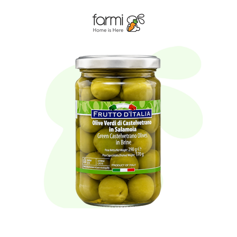 Whole Green Olives in Glass Jar 170–290g