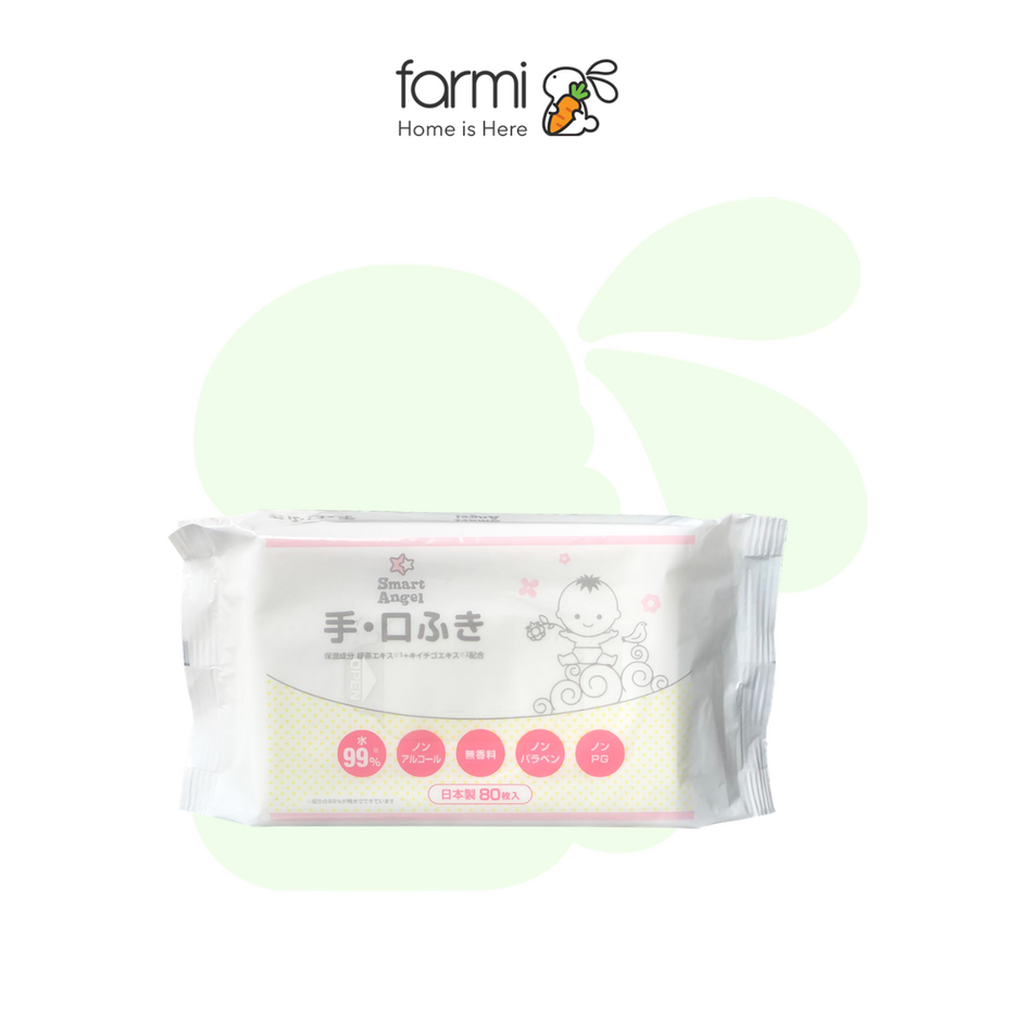 Smart Angel Unscented Baby Wipes 80 Sheets