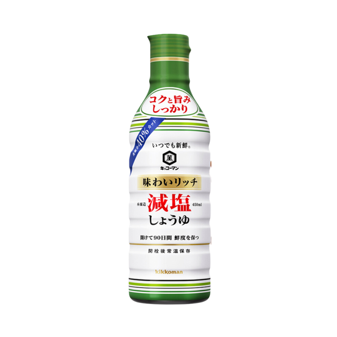 KIKKOMAN_減塩しょうゆ 450ml