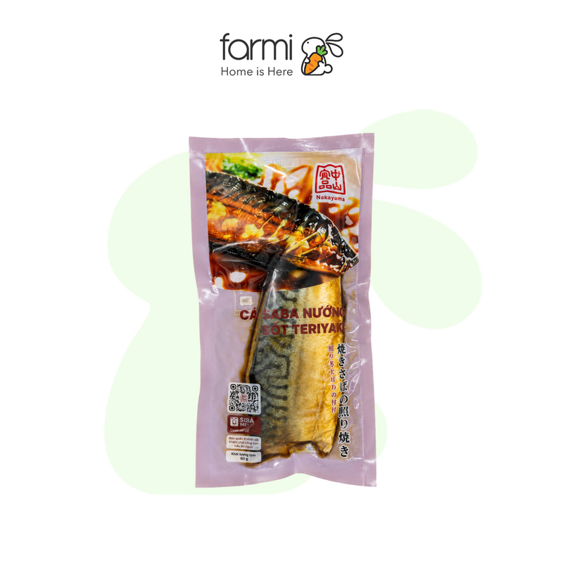 Nakayama Frozen Teriyaki Grilled Mackerel (Saba) 120g