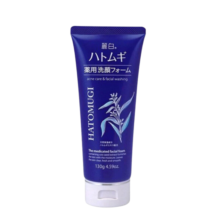 Facial cleanser Reihaku Hatomugi Acne Care & Facial Washing Foam prevents acne, moisturizes, and brightens the skin