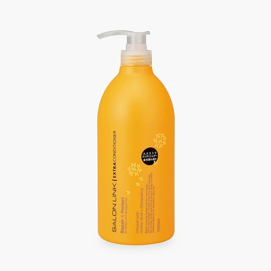 Dầu xả Kumano Salonlink hỗ trợ phục hồi tóc hư tổn, tóc gội nhuộm giảm sơ rụng tóc 1000ml (Hàng chính hãng) hoa mộc vàng