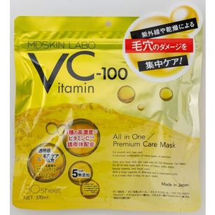 高保湿 ビタミンC-100配合 フェイスマスク 30枚入り