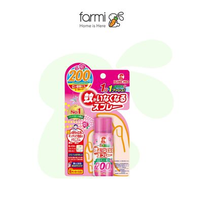Kincho One-Push Mosquito Spray Rose Scent 45ml