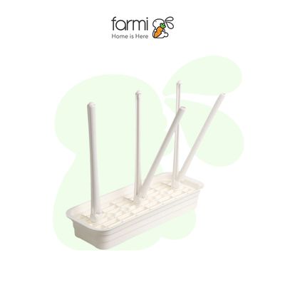 Giá Úp/Khay Úp Bình Sữa Màu Xanh Trắng Smartangel 12cm x 31cm x 27cm
