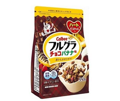 CALBEE_Ngũ cốc vị chocolate và chuối 550g