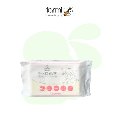 Khăn Ướt Không Mùi, An Toàn & Lành Tính Cho Bé Smartangel 80 miếng