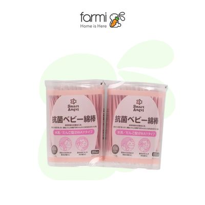 Tăm Bông Trẻ Em Smartangel 200 cái x 2
